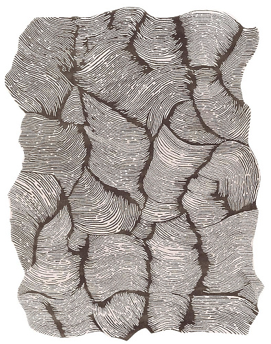 Designer taupe vloerkleed