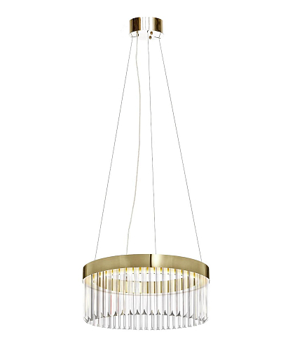 Petit lustre anneau doré