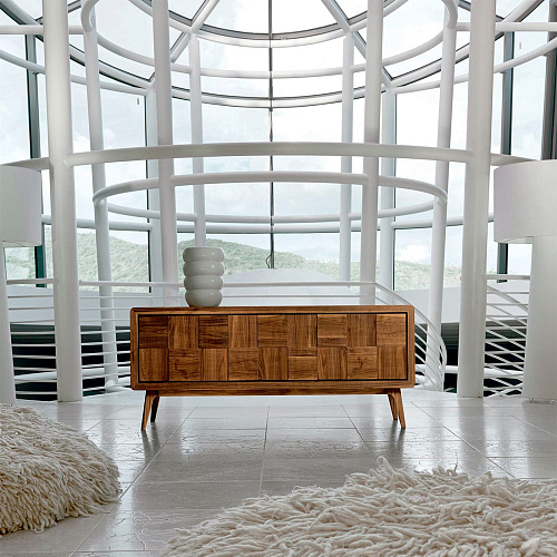 Artes geruit bruin dressoir