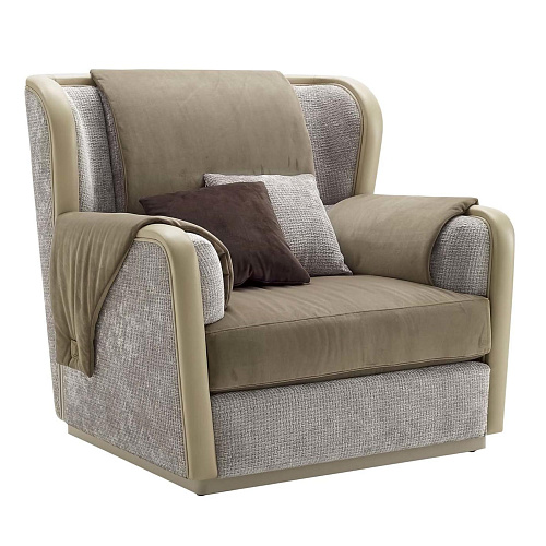 Fauteuil beige Oliver