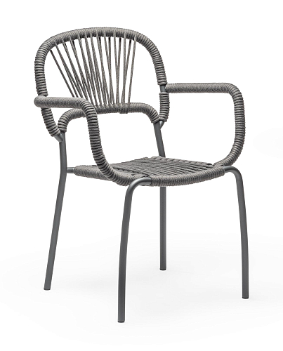 Moyo grijze tuinstoel (set van 3)
