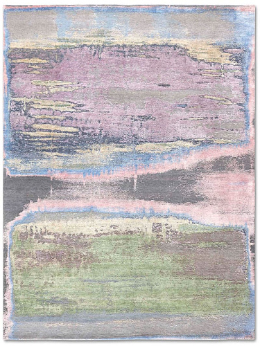 Multicolor handgemaakt luxe vloerkleed