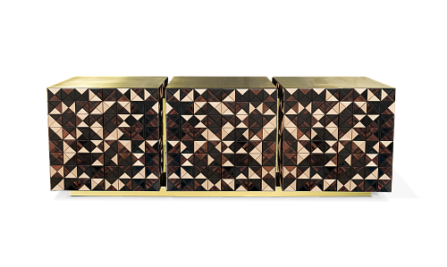Buffet Mosaic en noyer