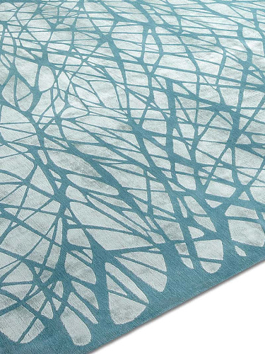 Tapis noué à la main Dresden turquoise clair