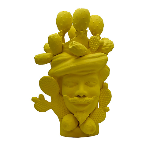 Sculpture jaune unique Moorkop
