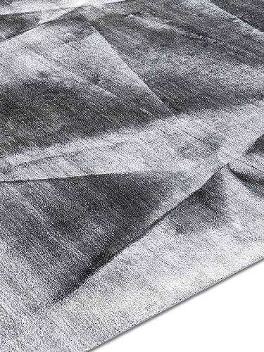 Charcoal luxe handgeknoopt vloerkleed