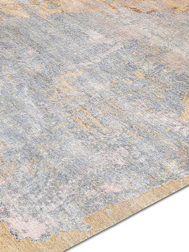 Stereo beige luxe handgeknoopt vloerkleed
