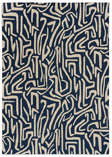 Melodic blauw outdoor vloerkleed