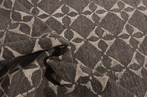 Tapis indien en soie de bambou noué à la main