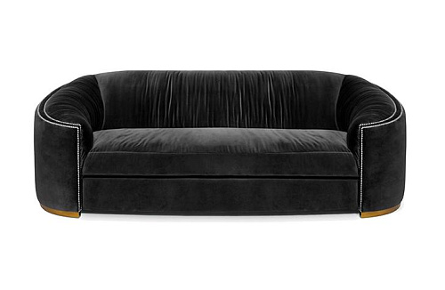 Premium Comfort antraciet gebogen bank