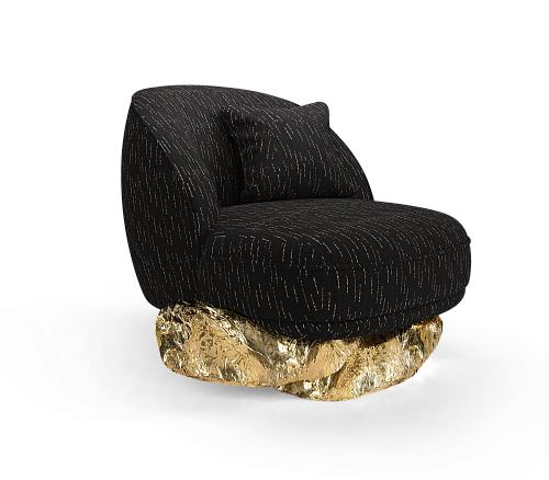 Fauteuil noir Angora