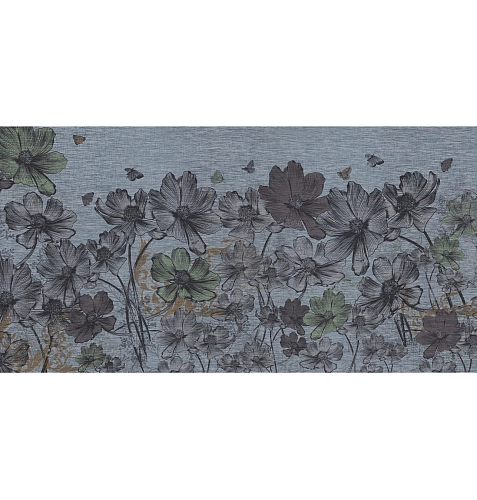 Papier peint Jeans Flowers