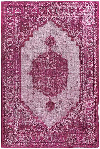 Fuchsia vintage vloerkleed