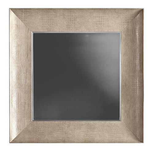 Miroir mural à cadre en cuir