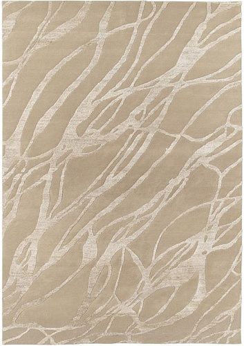 Tapis moderne noué à la main beige