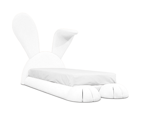 Knuffelig konijn hol bed