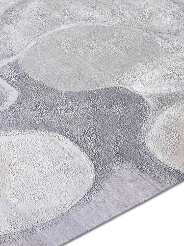 Zilver handgemaakt luxe vloerkleed