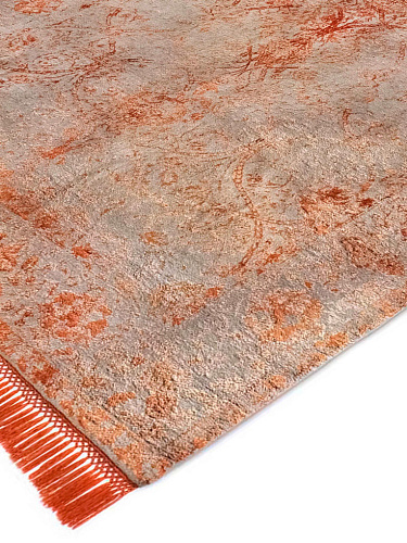 Copper mauve handgemaakt luxe vloerkleed