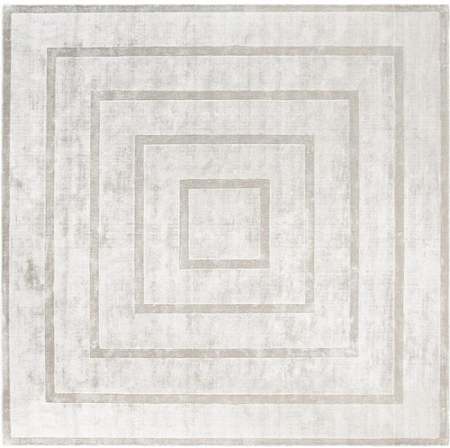 Tapis Domino Tencel argent