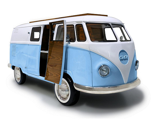 Reiziger caravan blauw beddenset