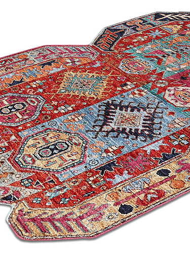 Multishape handgemaakt luxe vloerkleed