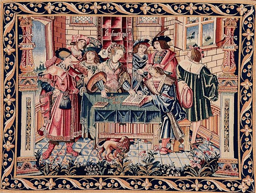 Tapisserie murale Arithmétique avec bordure