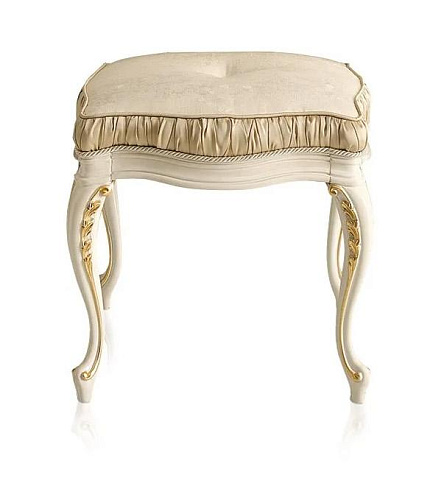 Beige/goud klassieke kruk