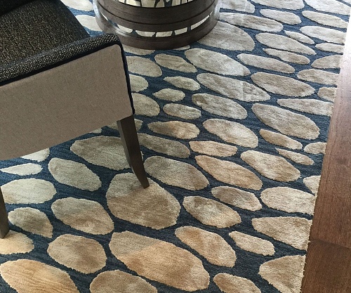 Tapis Pebble woad