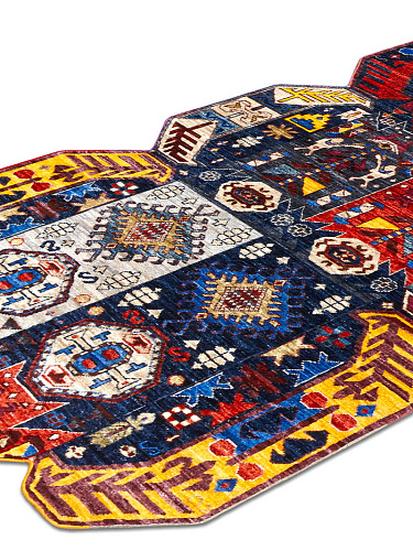 Multishape handgemaakt luxe vloerkleed