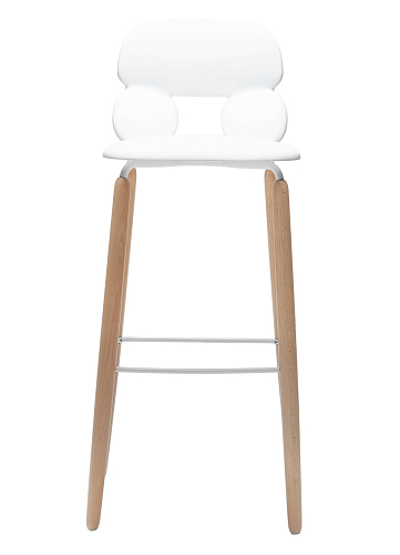 Nube W witte hoge barkruk