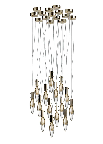 Murano Drops hanglamp met 15 lichtpunten