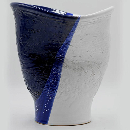 Zwart-witte unieke vaas