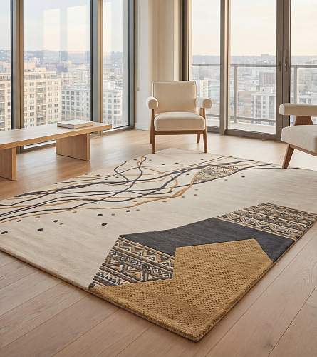 Tapis Calligraphic Paths Stone