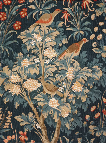 Tapisserie murale Offrande du cœur – arbre et oiseaux