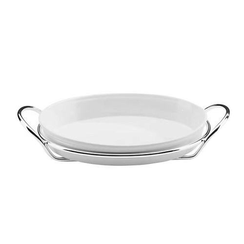Grand Gourmet verzilverd ovaal dienblad