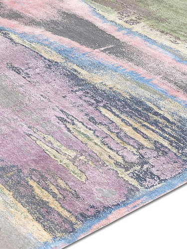 Multicolor handgemaakt luxe vloerkleed