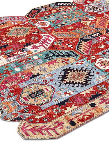 Multishape handgemaakt luxe vloerkleed