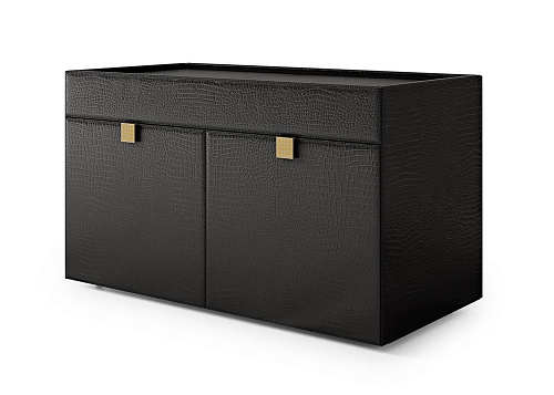 Caisson en cuir noir