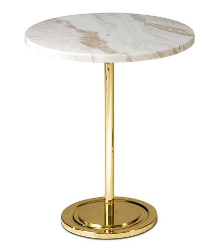 Table d'appoint haute plateau marbre