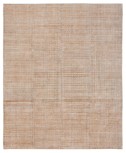 Grid beige vloerkleed