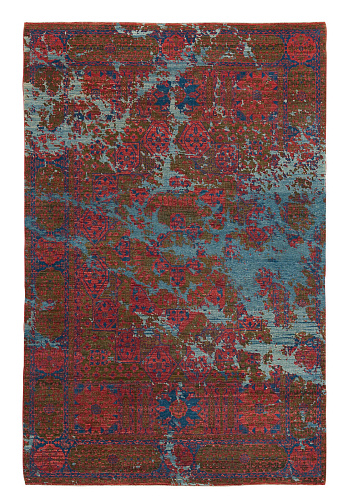 Mamluk Columbus Sky rood blauw vloerkleed