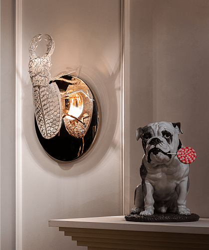 Filigree schorpioen wandlamp