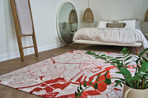 Oyster White rond vloerkleed