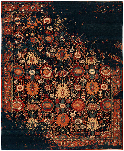 Tapis en laine Bidjar Paddington Raved bleu foncé