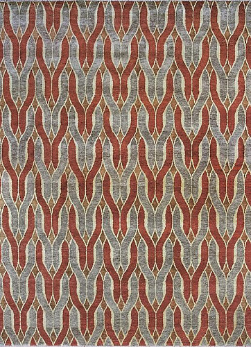 Tapis noué à la main Ikat laine