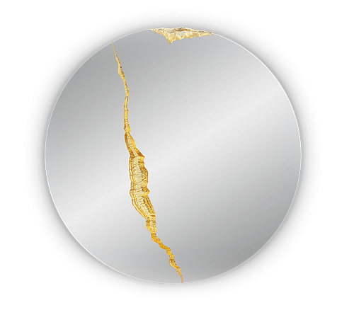 Illumina ronde II wandspiegel
