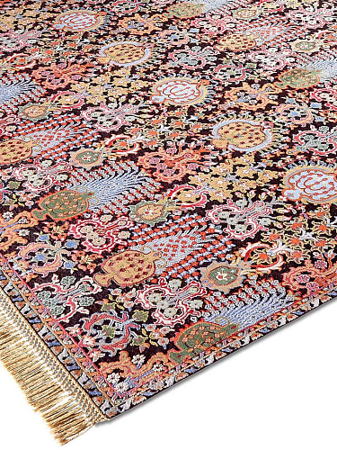 Tapis de luxe noué à la main Isfahan violet