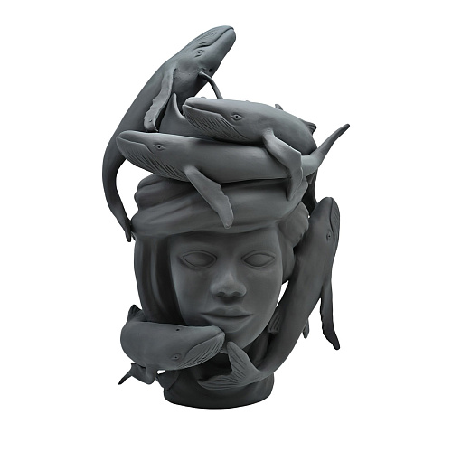 Sculpture grise Moorkop
