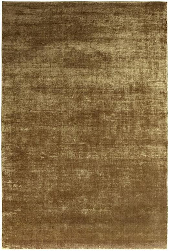 Tapis uni en viscose or