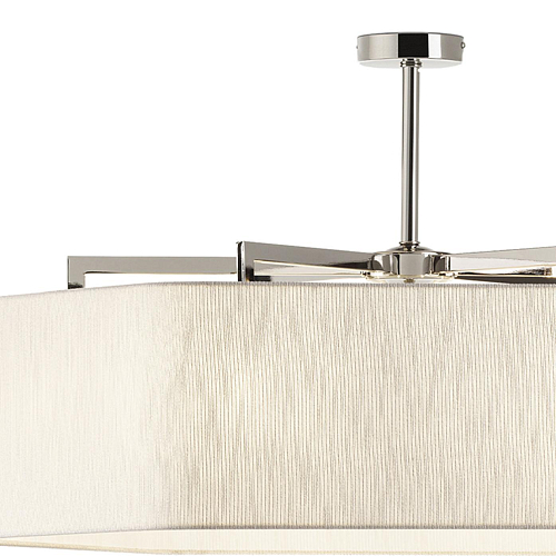 Lustre hexagonal en nickel poli